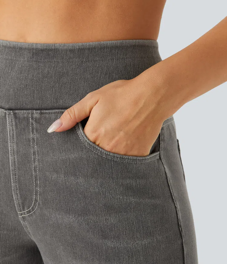 FlexiChic - Super Stretch High-Waisted Wide Leg Jeans + 50% OFF