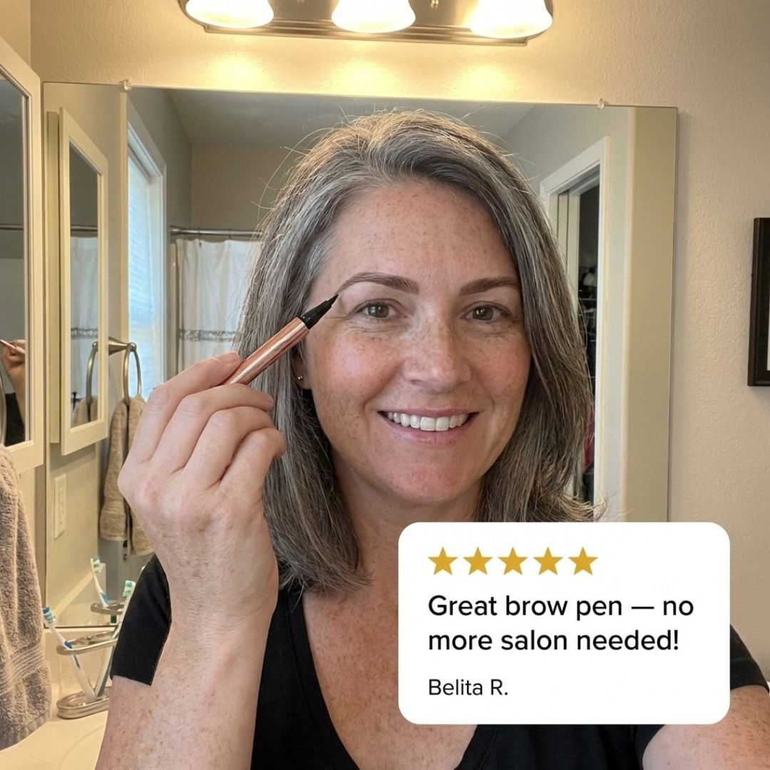 Feathline™ – 4-Prong Microblading Brow Pen | Waterproof, Natural Hair Strokes, 24H Wear + 1+1 FREE