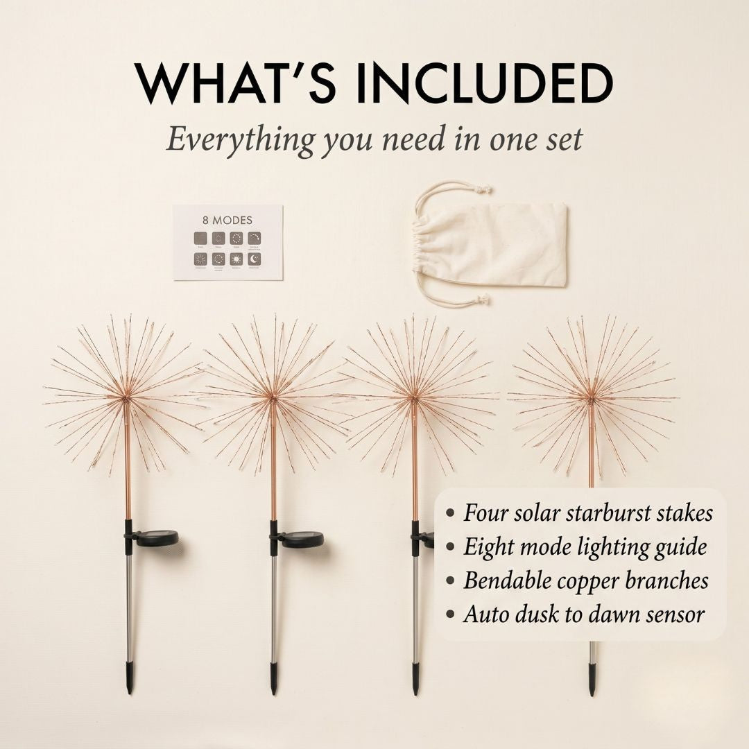 Ember & Bloom™ – Solar Bendable Starburst Garden Lights + 50% OFF