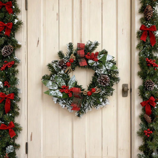 The FestiveFarmhouse Wreath Set - Christmas Charm in a 4-Pack + 50% OFF