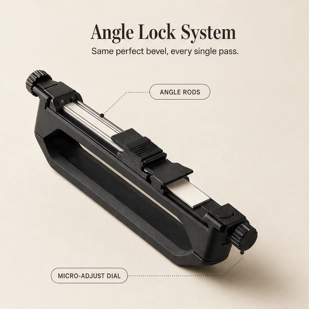 Whetlock™ – Angle-Locked Diamond & Ceramic Field Knife Sharpener +50% OFF