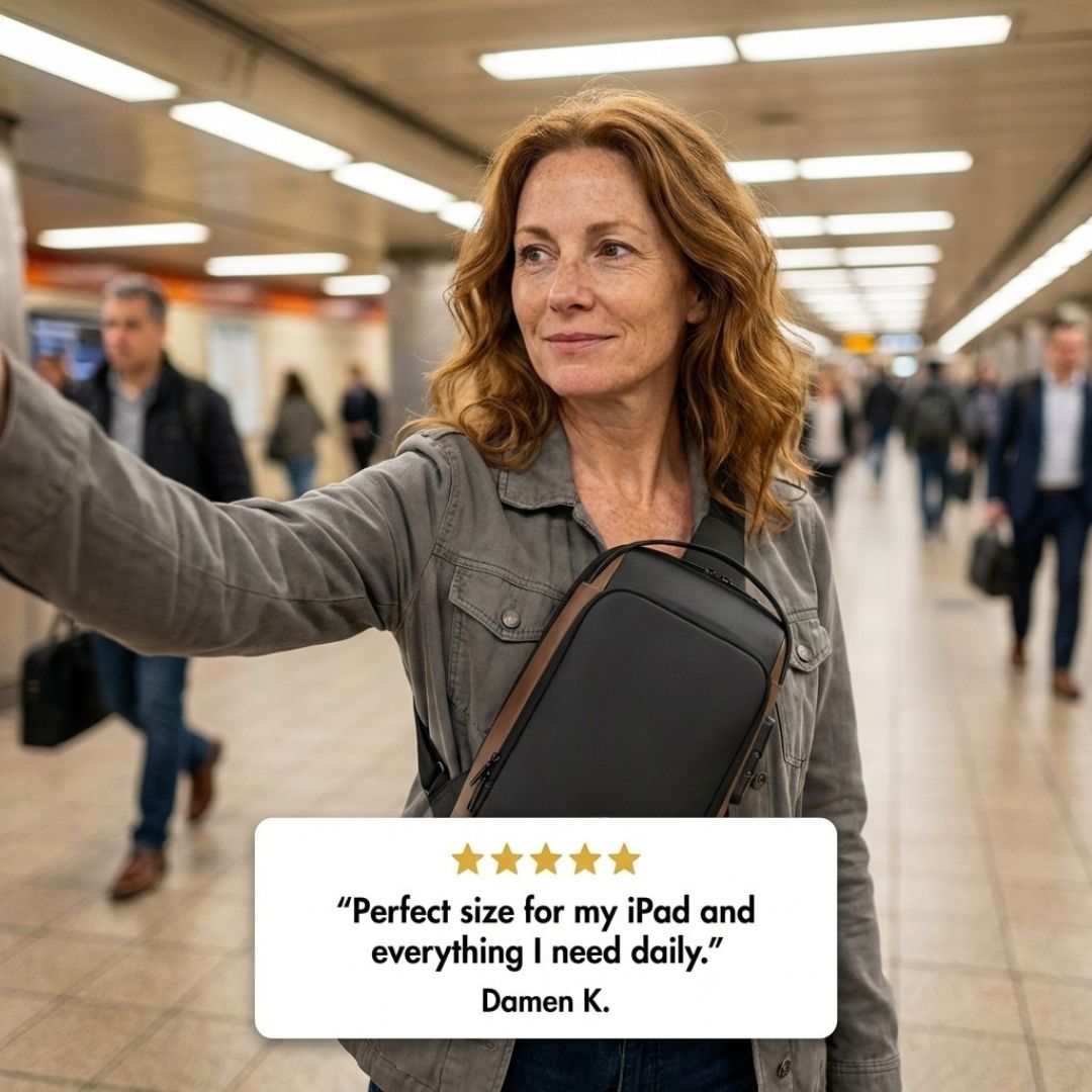 Cipher™ – Anti-Theft TSA Lock RFID Crossbody Sling Bag with USB Charging Port + 50% OFF