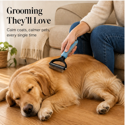 Furvana – 2-in-1 Dematting & Deshedding Comb for Dogs & Cats + 50% OFF