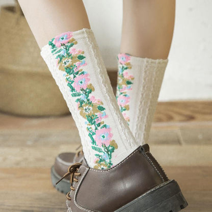 Laceup™ Embroidered Floral Socks