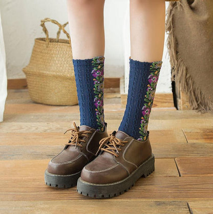 Laceup™ Embroidered Floral Socks