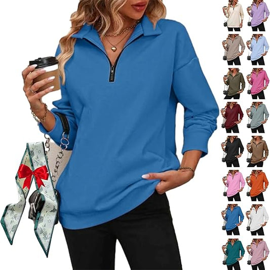 The AuraLuxe Half-Zip - Effortless Off-Duty Style - 50% OFF