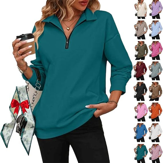 The AuraLuxe Half-Zip - Effortless Off-Duty Style - 50% OFF
