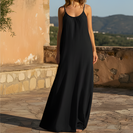 Caladora™ – Backless Flowy Cami Lounge Maxi Dress + 50% OFF