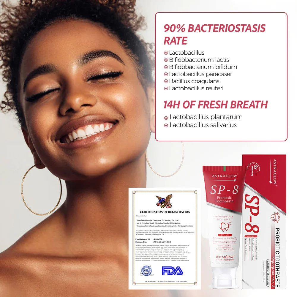 Lumiva™ – Probiotic Whitening Toothpaste with 10% Nano-Hydroxyapatite & 8 Live Strains + 50% OFF