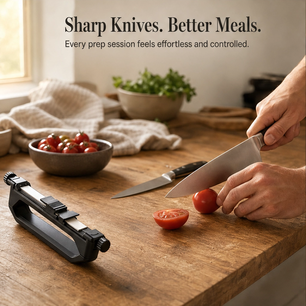 Whetlock™ – Angle-Locked Diamond & Ceramic Field Knife Sharpener +50% OFF