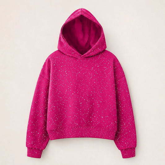 Duskglow – Rhinestone Sparkle Oversized Unisex Hoodie + 50% OFF