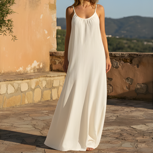 Caladora™ – Backless Flowy Cami Lounge Maxi Dress + 50% OFF