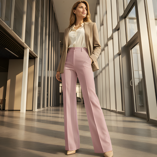 Corsaire™ – High-Waist Stretch Wide-Leg Career Trousers + 50% OFF