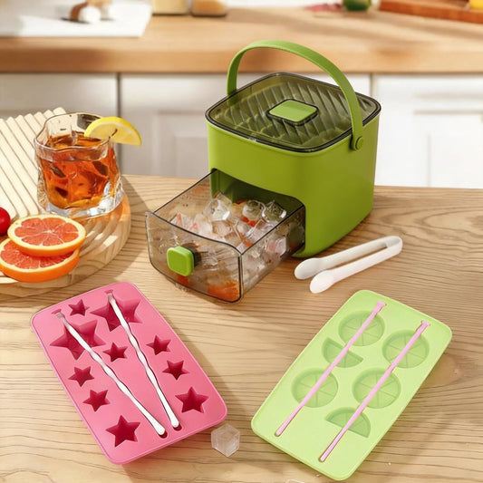 The AuraChill Ice Station — 2-in-1 Large Capacity Ice Maker & Storage Bin + 50% OFF