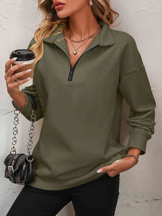 The Effortless Quarter-Zip Pullover - Your Perfect Spring & Fall Layer + 50% OFF