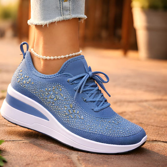 Facette™ – Rhinestone Mesh Sneakers for Women | Breathable, Cushioned & Sparkling + 50% OFF
