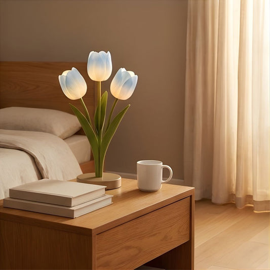 Bloomwick™ – Realistic LED Tulip Night Light with Warm Glow & Ceramic Vase + 50% OFF