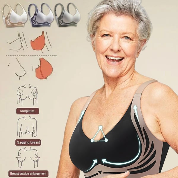 Super Gather Bra – Wireless Push-up Bra for Lift, Shape & All-Day Comfort - 1+2 FREE