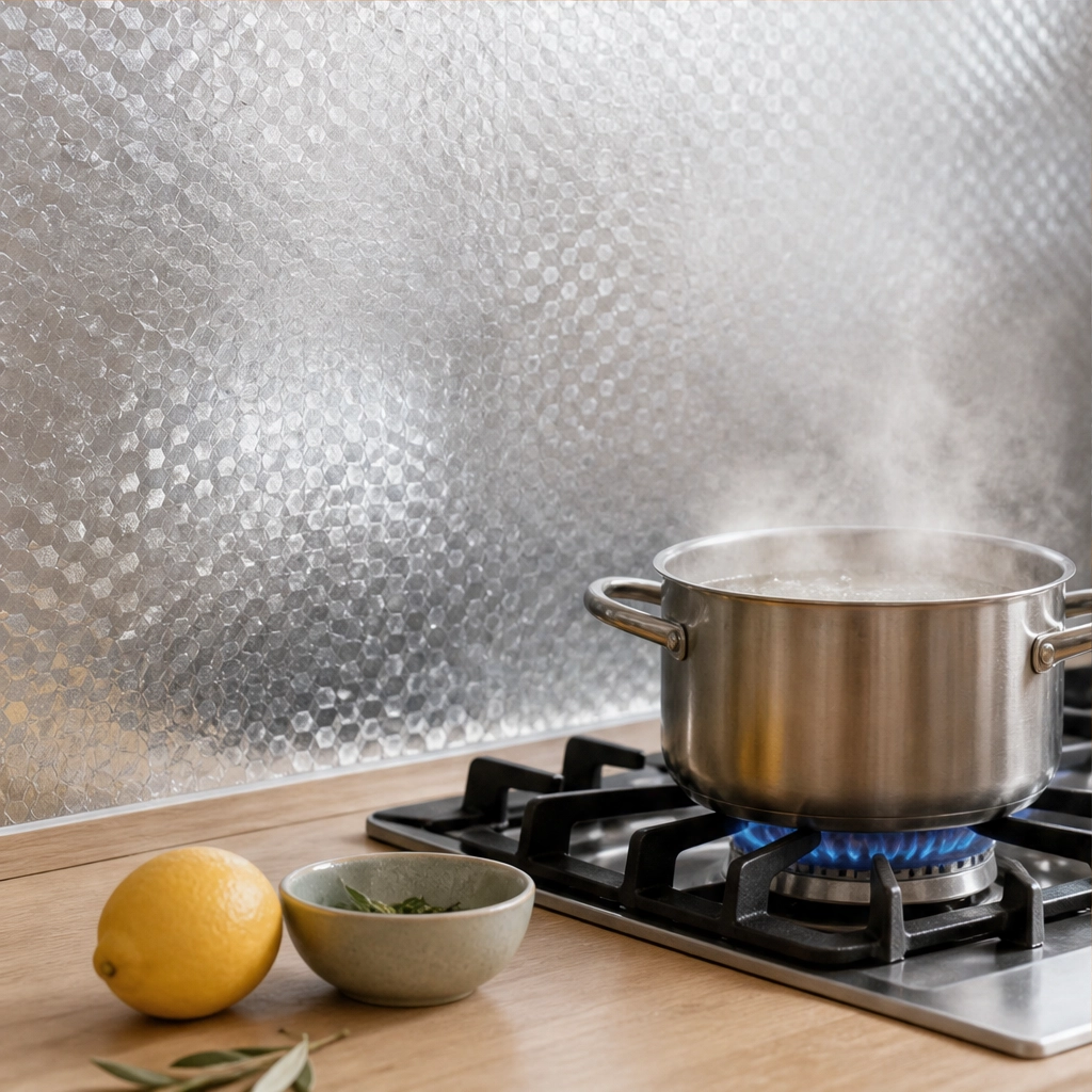 Gleamguard – Waterproof Heat-Resistant Aluminum Kitchen Backsplash Stickers + 50% OFF