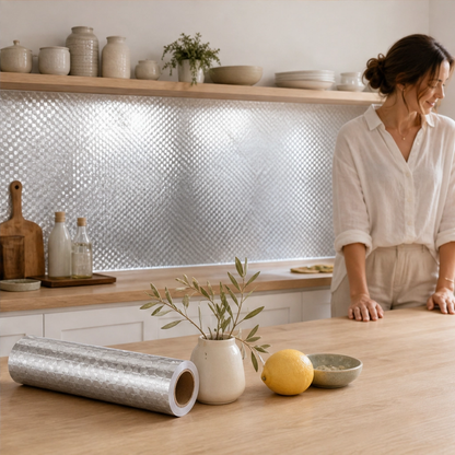Gleamguard – Waterproof Heat-Resistant Aluminum Kitchen Backsplash Stickers + 50% OFF
