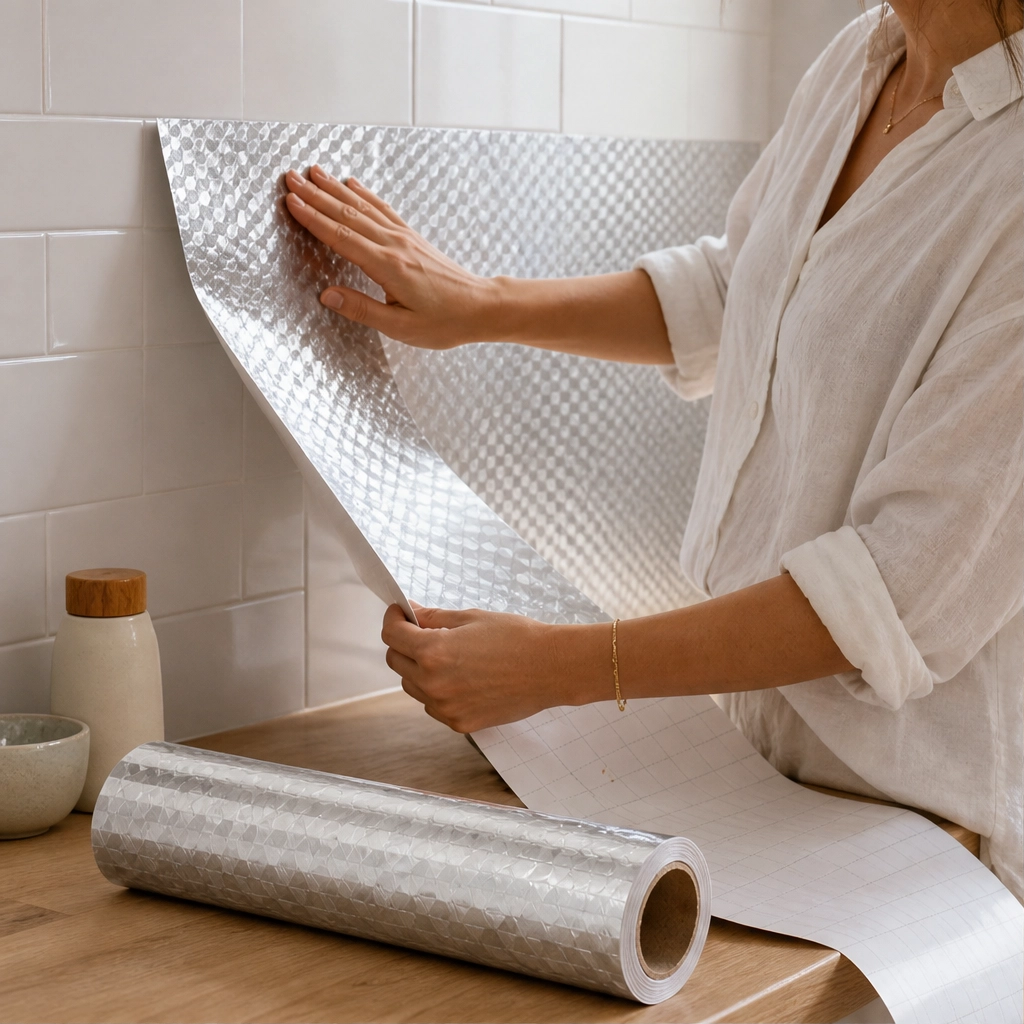 Gleamguard – Waterproof Heat-Resistant Aluminum Kitchen Backsplash Stickers + 50% OFF