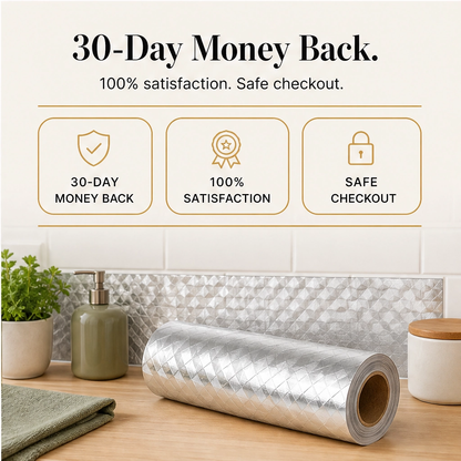 Gleamguard – Waterproof Heat-Resistant Aluminum Kitchen Backsplash Stickers + 50% OFF