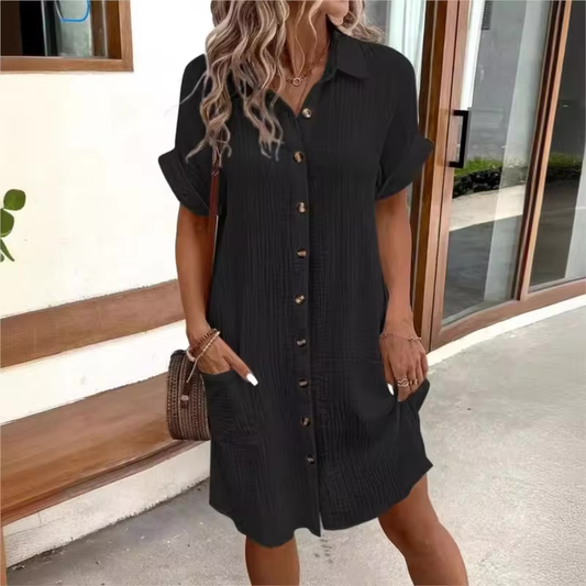 The Riviera Shirt Dress - Effortless Polish for Hot Days - 50% OFF