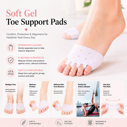 Cloudstep – Breathable Soft Gel Toe Support Pads for All-Day Walking Comfort + 50% OFF