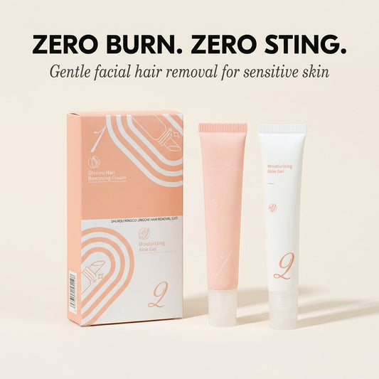 Alurra™ – Painless 2-Step Facial Hair Removal Cream Kit for Women + 50% OFF