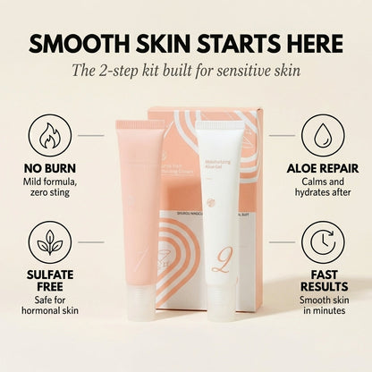 Alurra™ – Painless 2-Step Facial Hair Removal Cream Kit for Women + 50% OFF