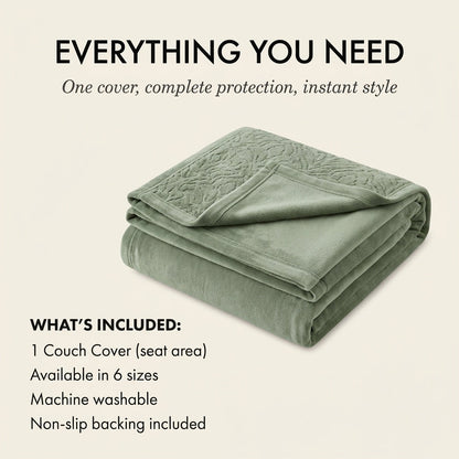 Nestova™ – Carved Plush Non-Slip Couch Cover for Sofas & Pet Protection + 50% OFF