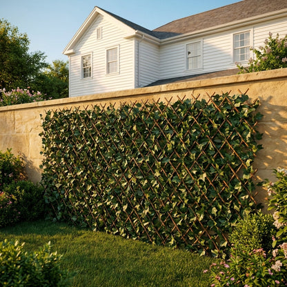 Willowdale™ – Expandable Faux Ivy Privacy Fence with UV-Resistant Willow Wood Lattice + 50% OFF