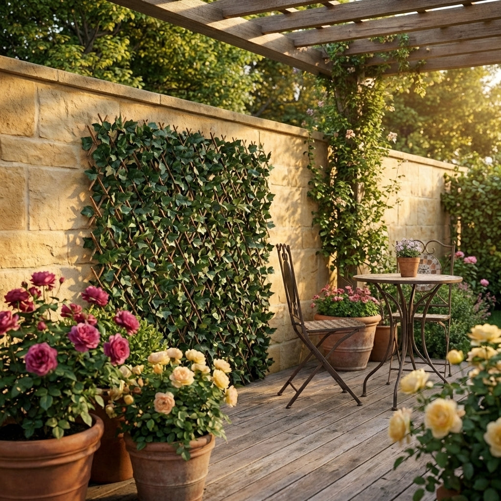 Willowdale™ – Expandable Faux Ivy Privacy Fence with UV-Resistant Willow Wood Lattice + 50% OFF