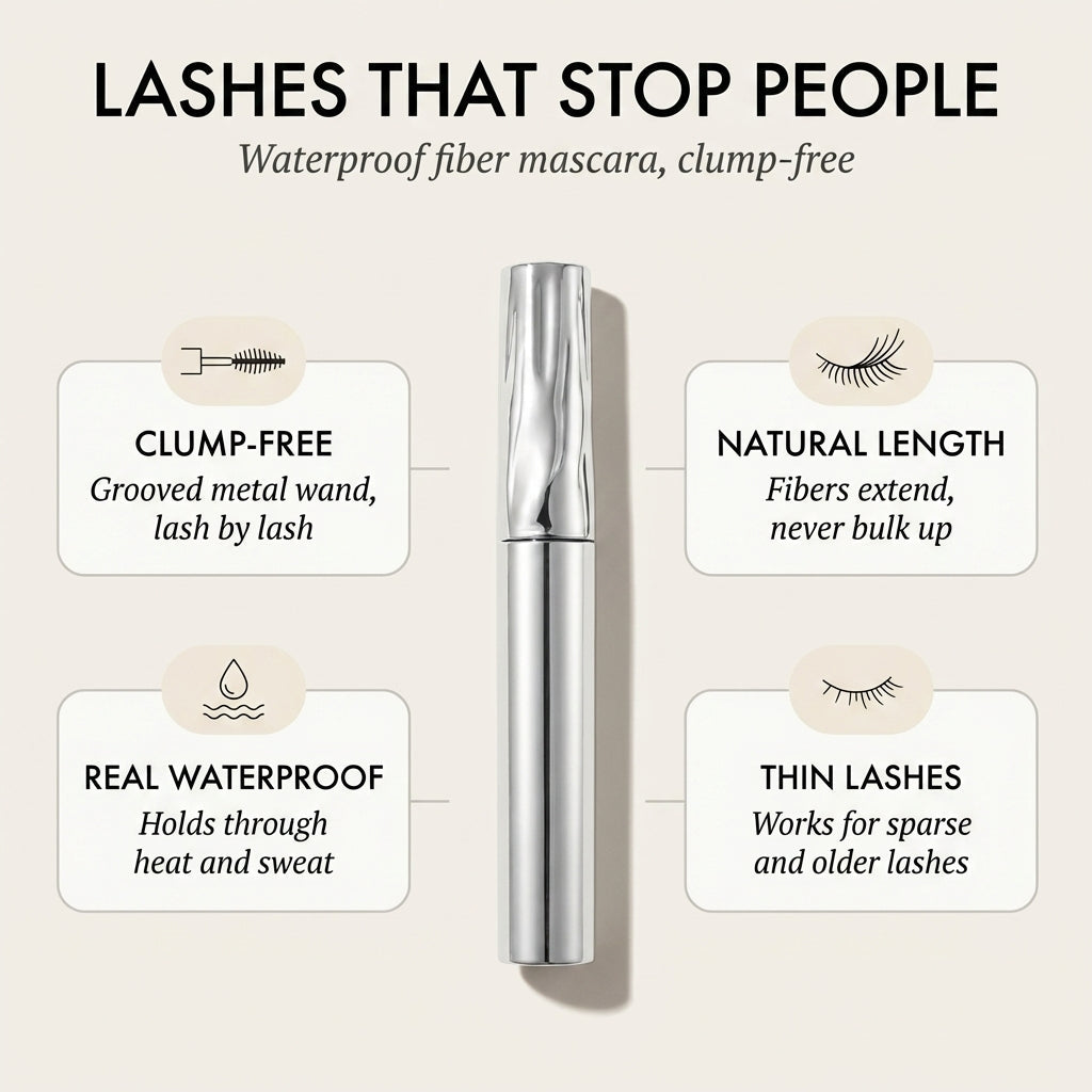 Plumette™ – Waterproof Fiber Mascara | Natural Length, Curl & Clump-Free Definition + 1+1 FREE