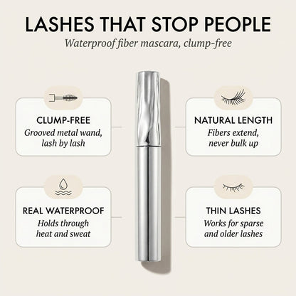 Plumette™ – Waterproof Fiber Mascara | Natural Length, Curl & Clump-Free Definition + 1+1 FREE