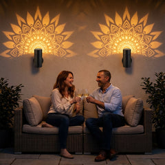 Amberveil™ – Solar Mandala Projector Light, IP65 Weatherproof, Wall & Table Mount + 50% OFF