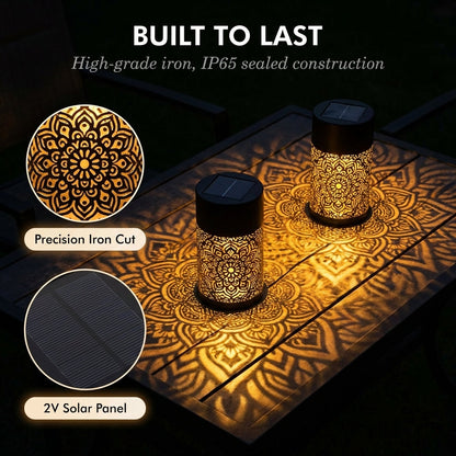 Amberveil™ – Solar Mandala Projector Light, IP65 Weatherproof, Wall & Table Mount + 50% OFF
