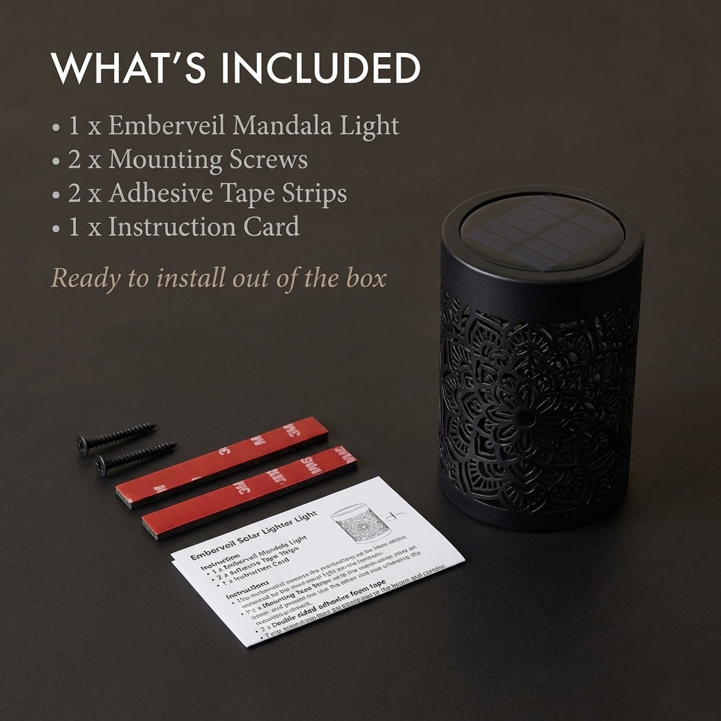 Amberveil™ – Solar Mandala Projector Light, IP65 Weatherproof, Wall & Table Mount + 50% OFF