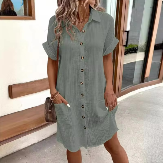 The Riviera Shirt Dress - Effortless Polish for Hot Days - 50% OFF
