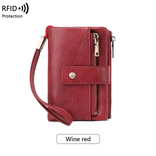 Mayfold™ – Slim RFID-Blocking Bifold Leather Wallet with Wristlet & 17 Card Slots + 50% OFF