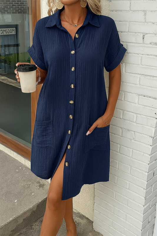 The Riviera Shirt Dress - Effortless Polish for Hot Days - 50% OFF