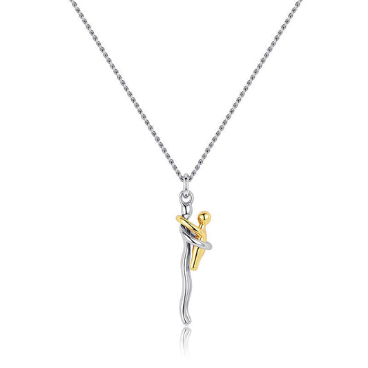Kindred & Co.™ – 925 Sterling Silver Mother & Child Embrace Pendant Necklace + 1+1 FREE