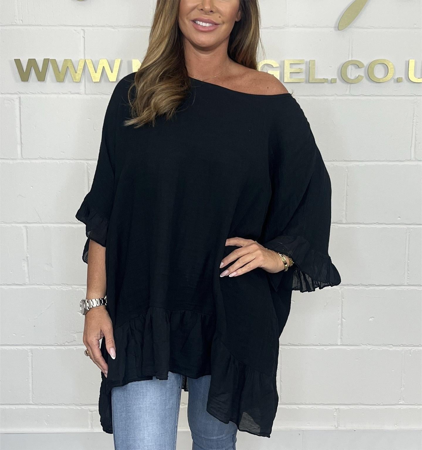 The Riviera Off-Shoulder Blouse - Effortless, Airy Elegance - 50% OFF