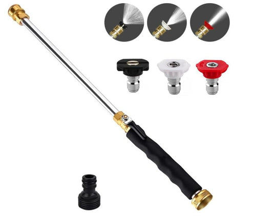 HydroLance™ – Dual-Nozzle High-Pressure Wand for Garden Hose | Stainless Steel & Brass | Car & Patio Cleaner + 50% OFF