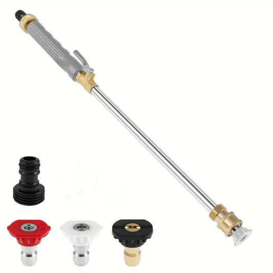 HydroLance™ – Dual-Nozzle High-Pressure Wand for Garden Hose | Stainless Steel & Brass | Car & Patio Cleaner + 50% OFF