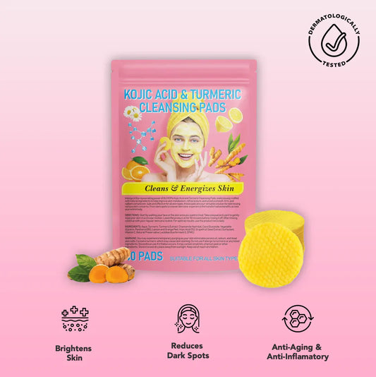 The Turmeric & Kojic Acid Glow Pads - Fade Dark Spots, Effortlessly + 50% OFF