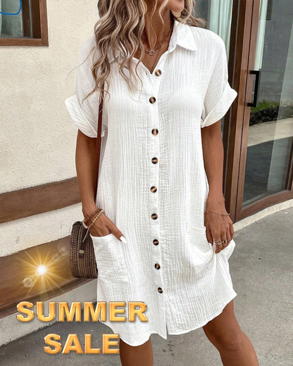 The Riviera Shirt Dress - Effortless Polish for Hot Days - 50% OFF