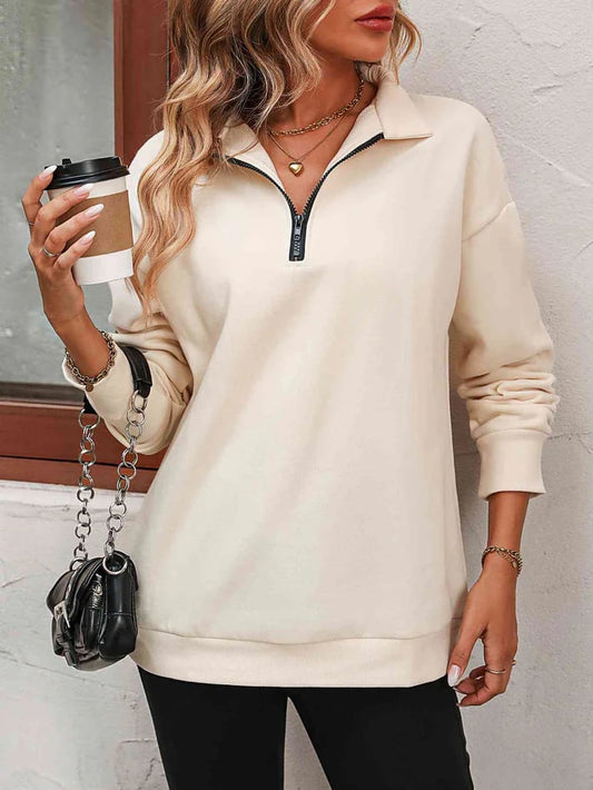 The Effortless Quarter-Zip Pullover - Your Perfect Spring & Fall Layer + 50% OFF