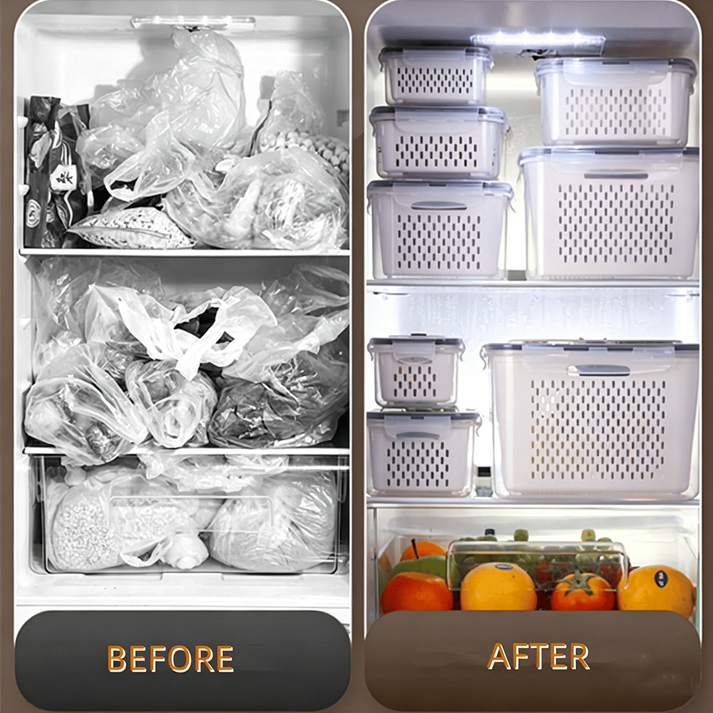 Larder™ – Double-Drain Freshness Containers for Fridge Organization + 50% OFF