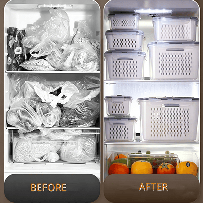 Larder™ – Double-Drain Freshness Containers for Fridge Organization + 50% OFF